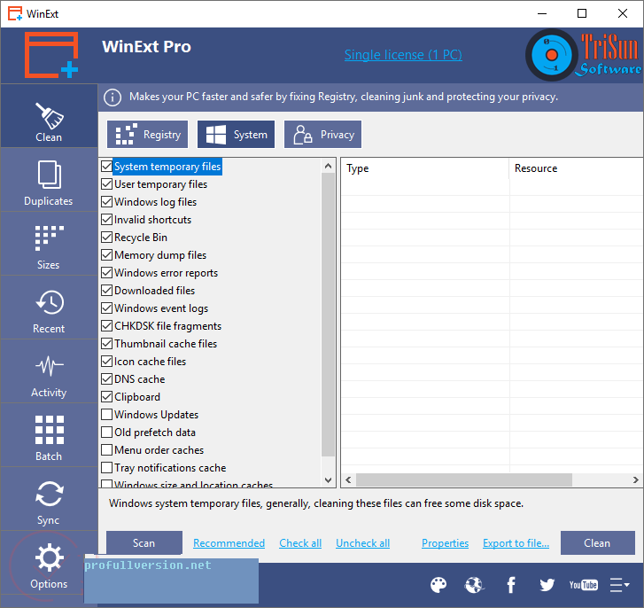 TriSun WinExt Pro License Key