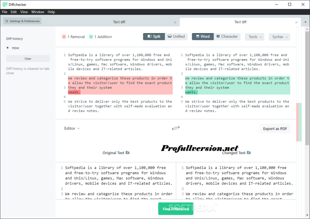 Diff Checker Free Download